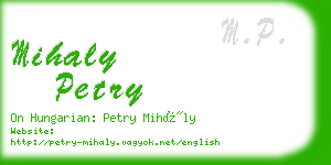 mihaly petry business card